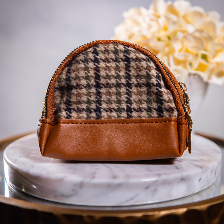 Double Zipper Purse - Houndstooth