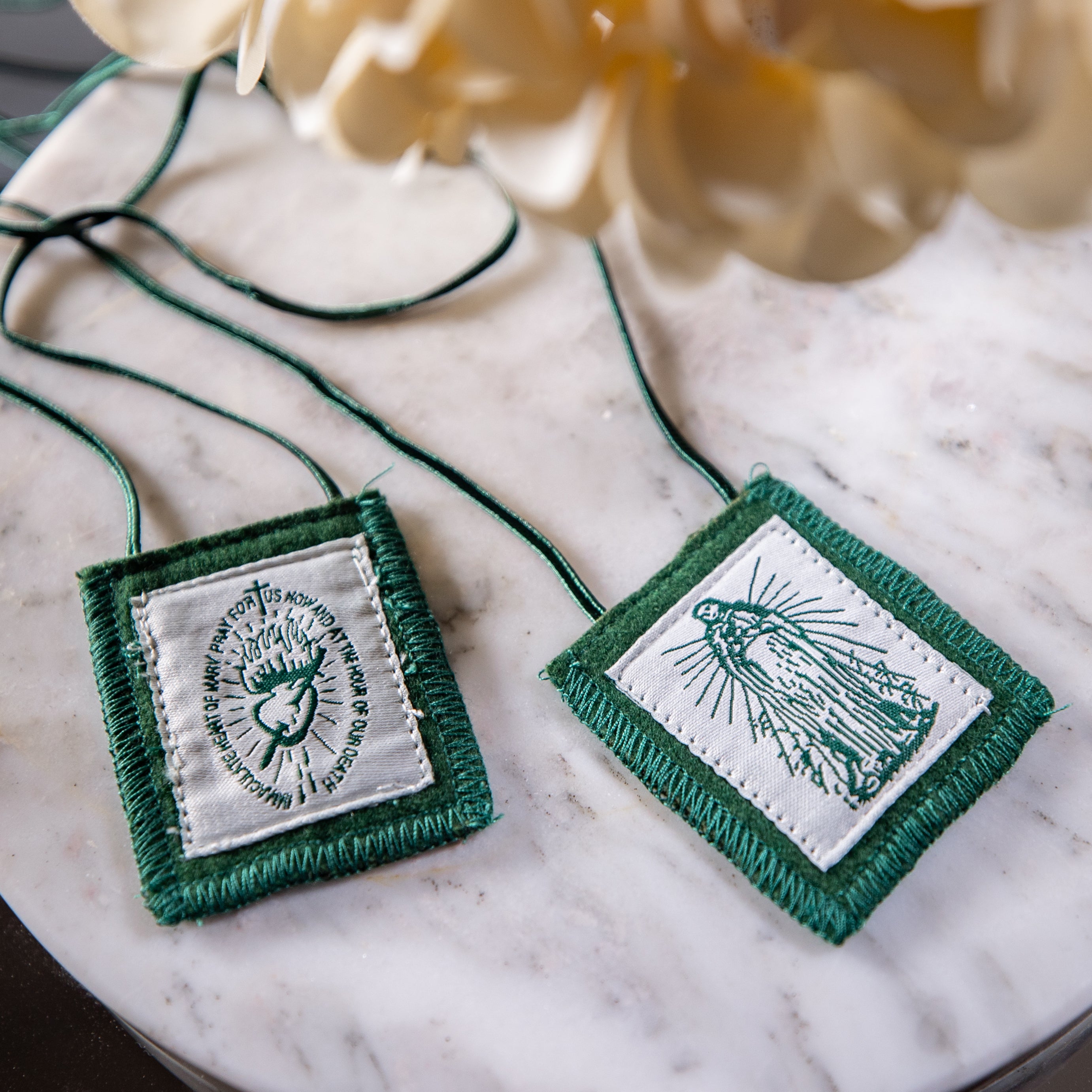 Scapular - IHM Green Scapular - 1.75"x2"