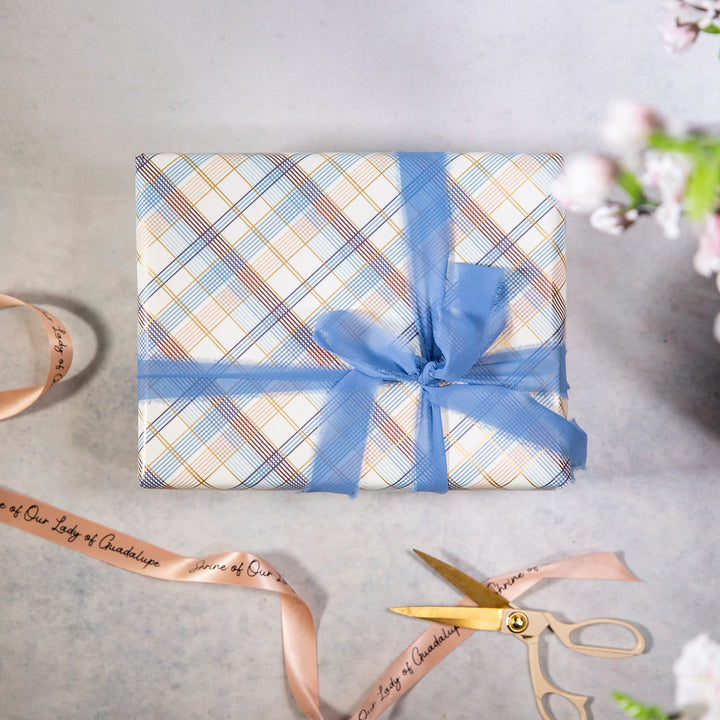 Gift Wrap - Blue Gingham