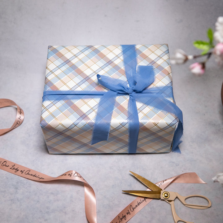 Gift Wrap - Blue Gingham