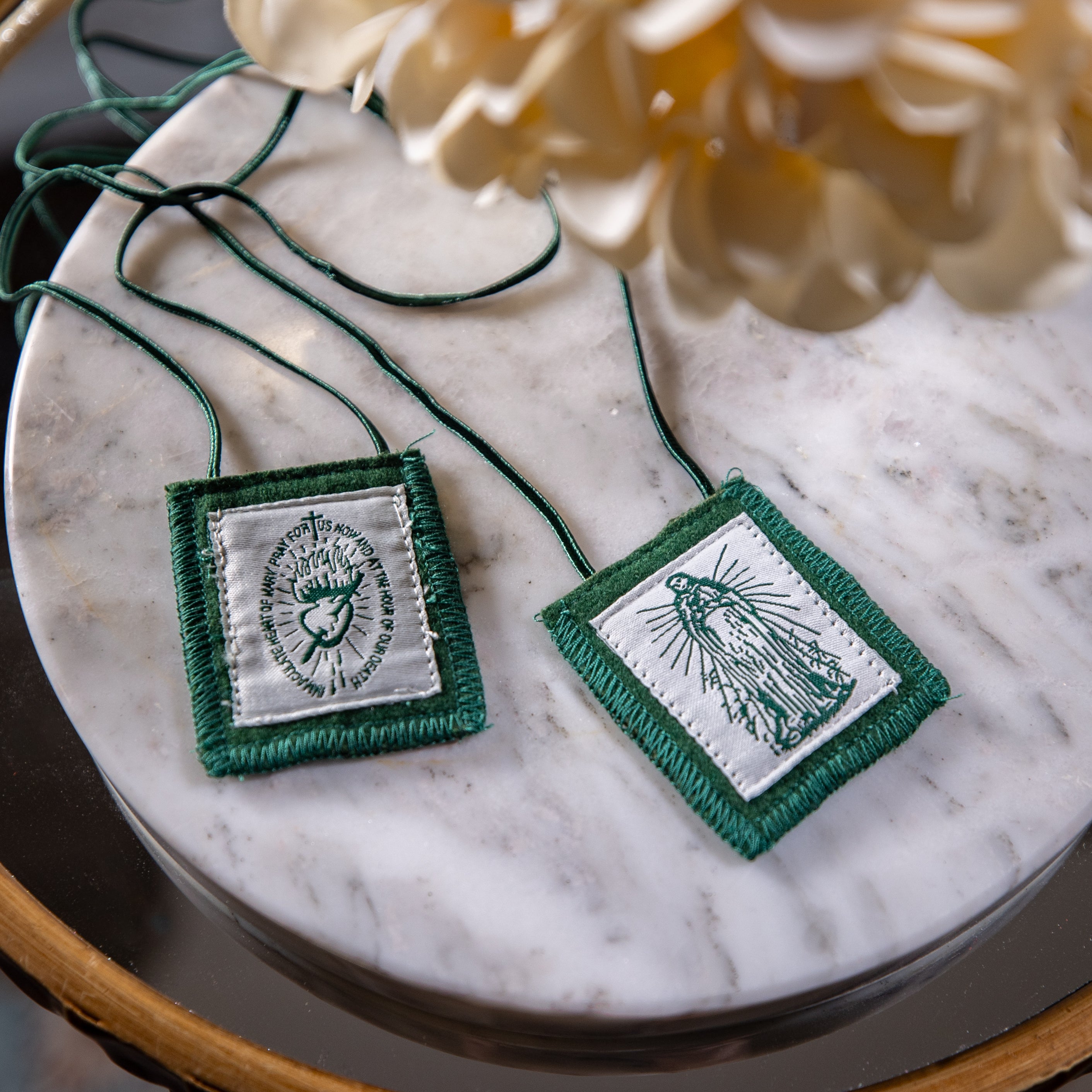 Scapular - IHM Green Scapular - 1.75"x2"
