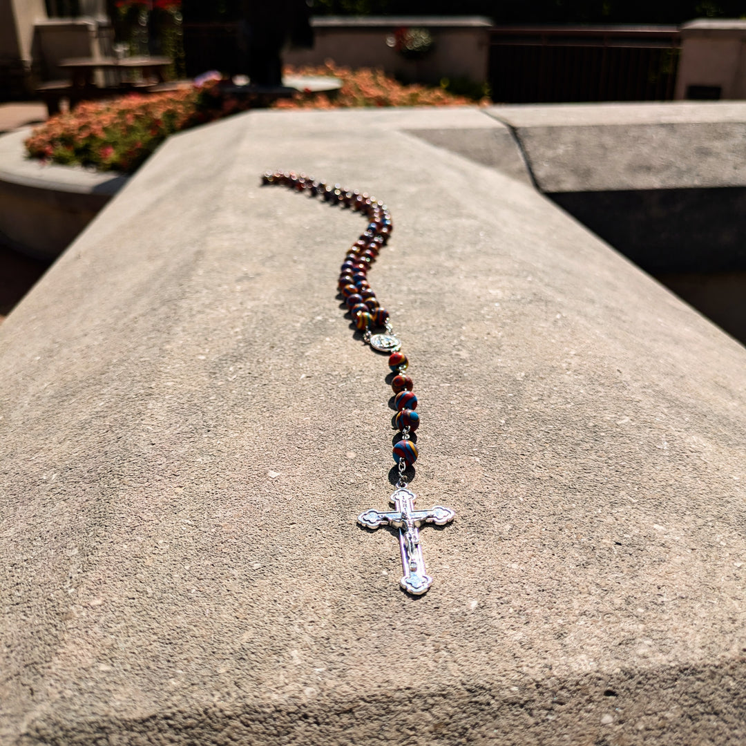 Rosary - Multi-Color Dye - Stone