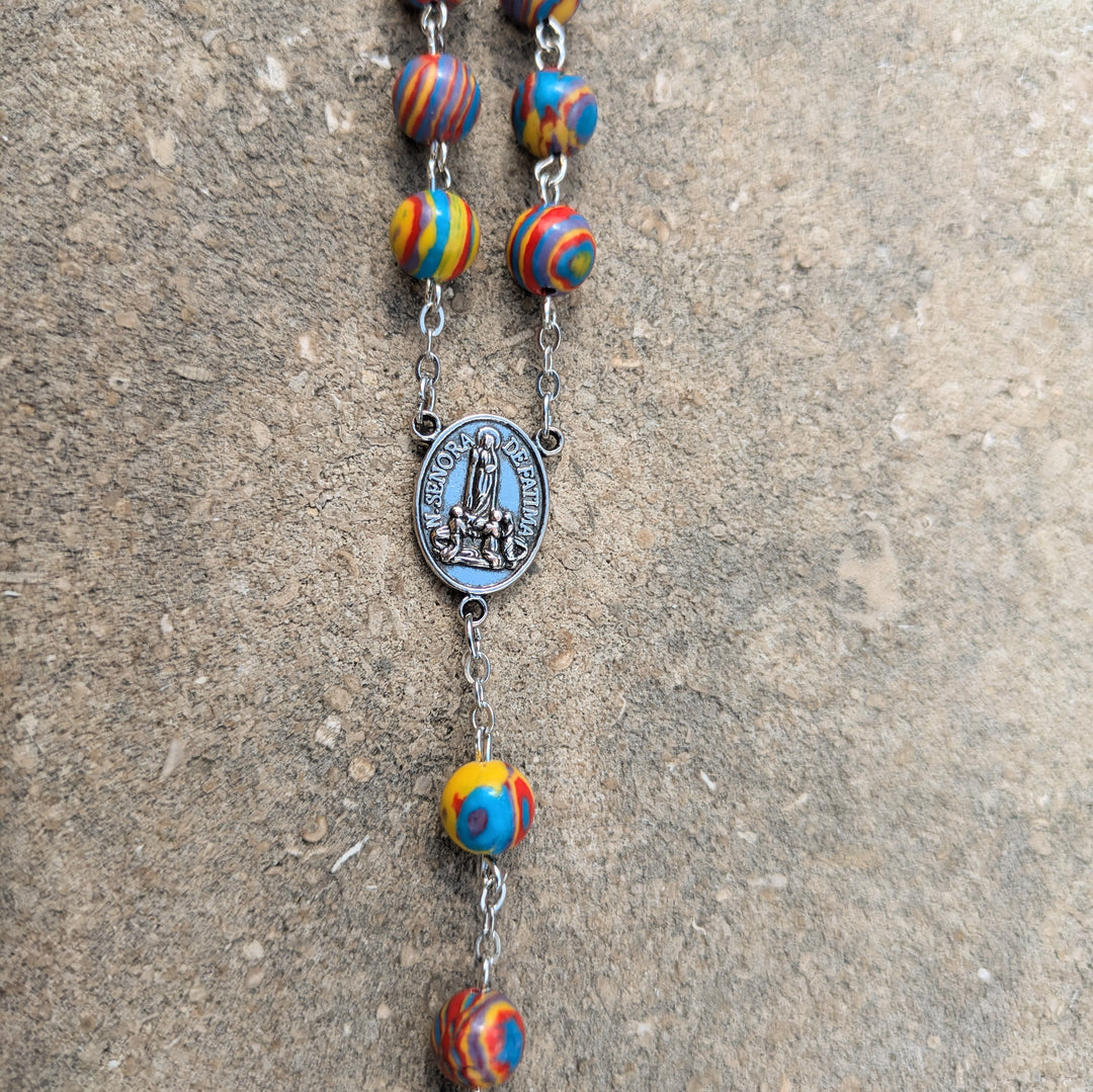 Rosary - Multi-Color Dye - Stone