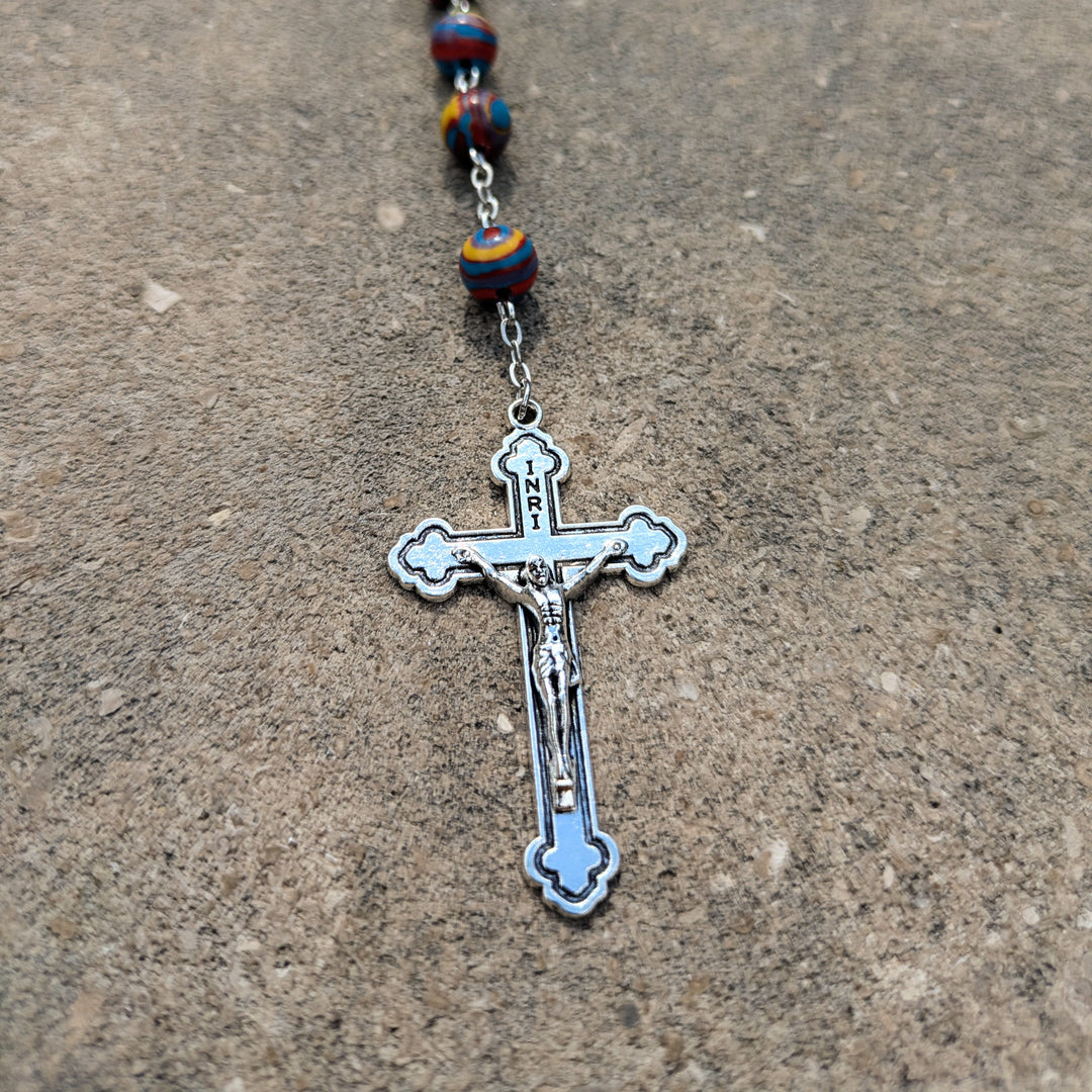 Rosary - Multi-Color Dye - Stone