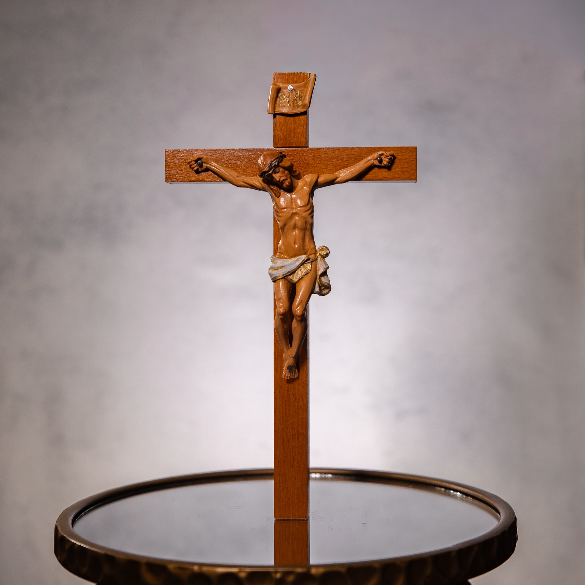 Crucifix - Wood - Polymer/Color Corpus - Fontanini
