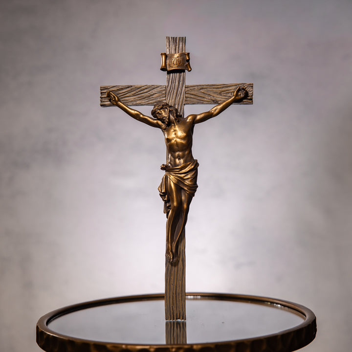 Antique Gold Wall Crucifix