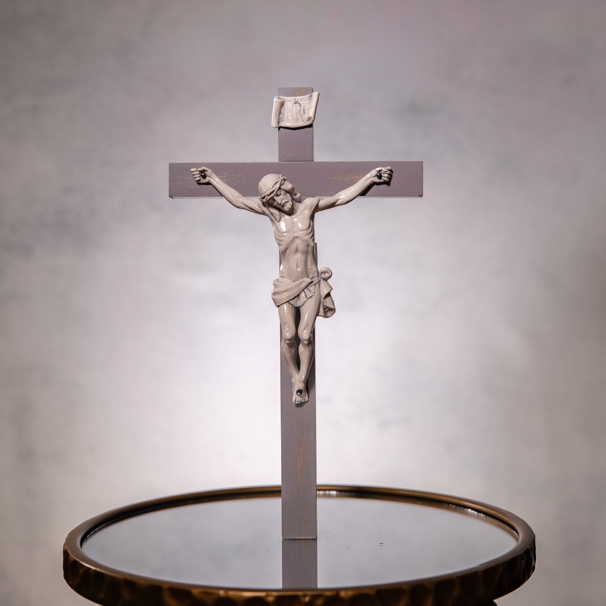Crucifix - Carrara Finish - Polymer Corpus - Fontanini - Wood - 12"