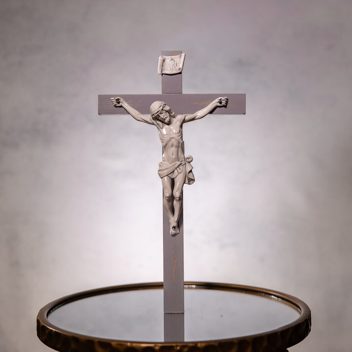 Crucifix - Carrara Finish - Polymer Corpus - Fontanini - Wood - 12"