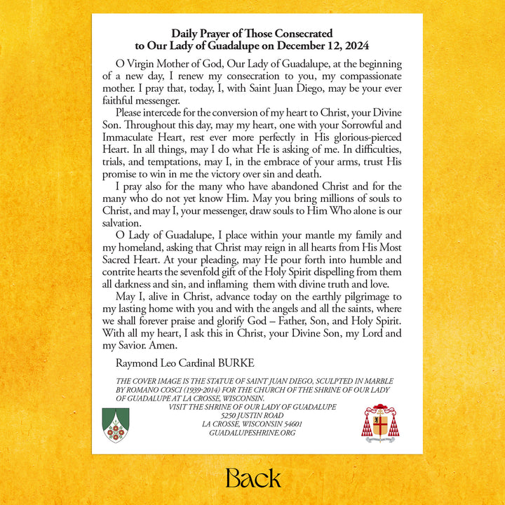 Daily Consecration Prayer Card