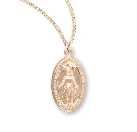 Pendant - MM - 16k Gold over SS - 18" Gold Plated Chain