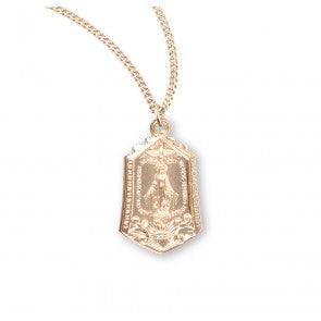 Pendant - MM - Gold over Sterling Silver - 18" Gold Plated