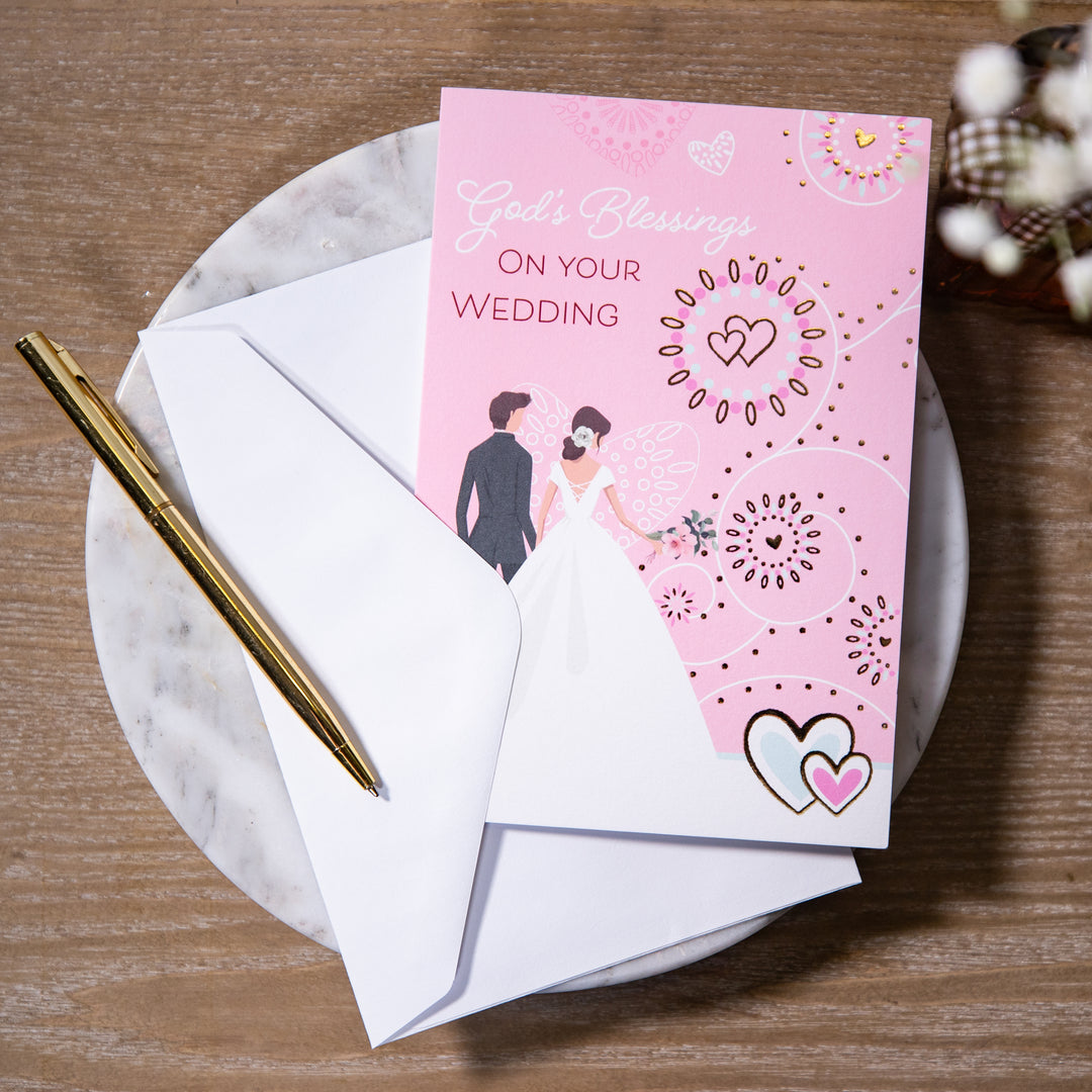 Gods Blessing on Your Wedding Greeting Card