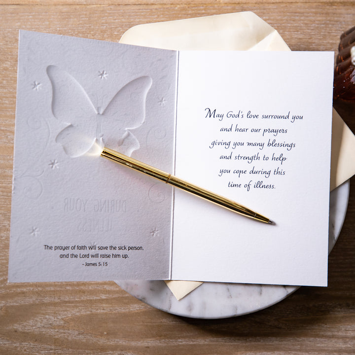 Card - Get Well - Praying for You During Your Illness - Butterfly