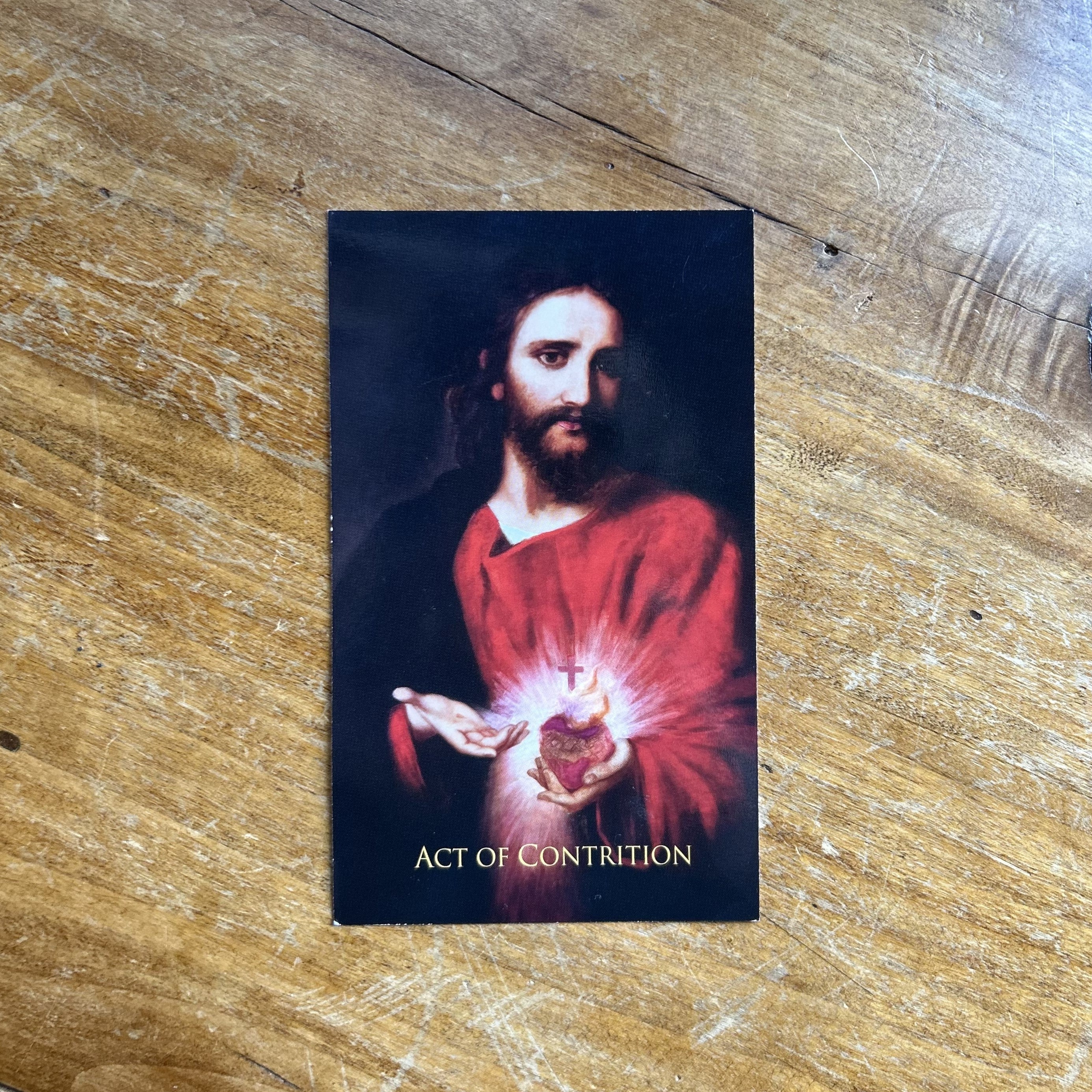 Act of Contrition Holy Card