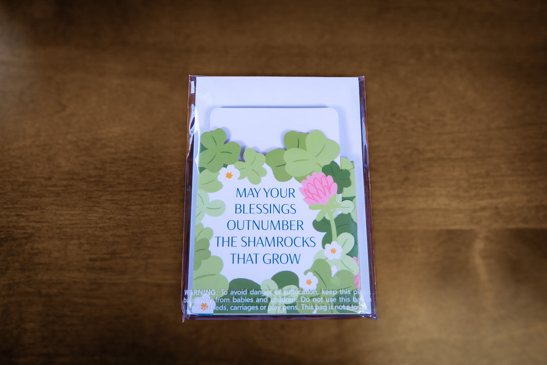 Shamrock Blessings Expanding Card