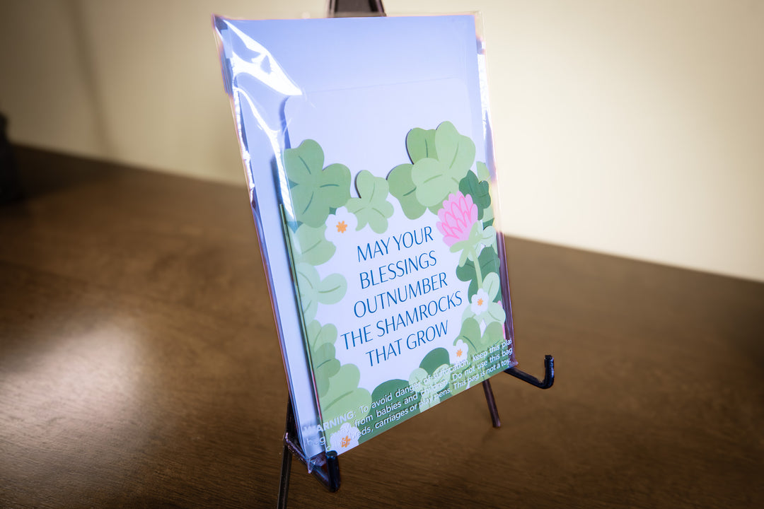 Shamrock Blessings Expanding Card