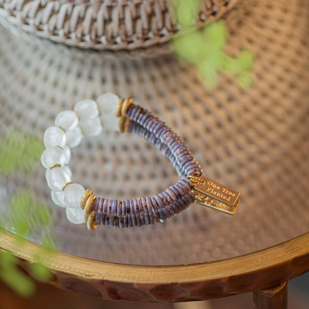 Purple Glass Bracelet