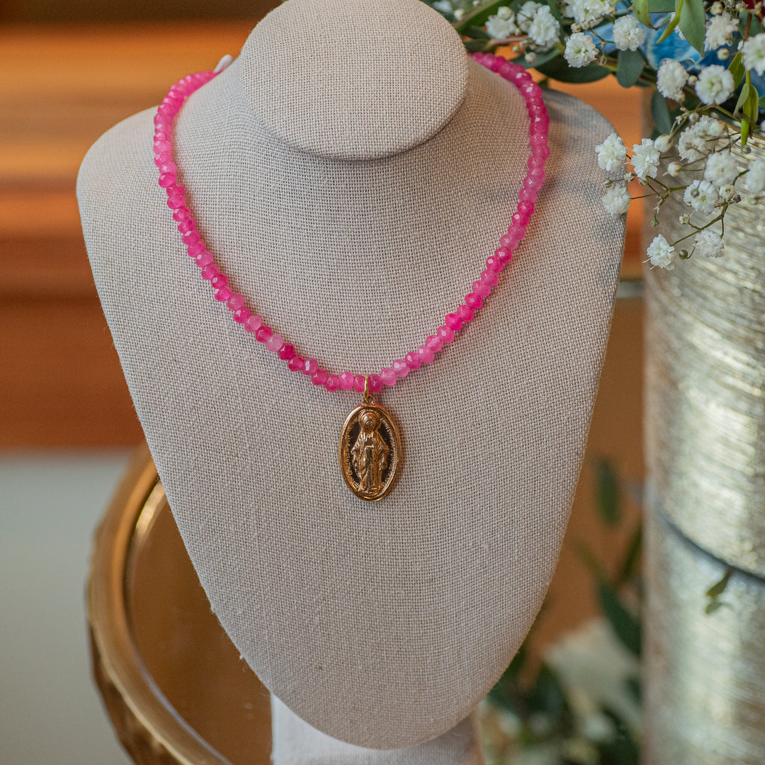Pink Jade Necklace