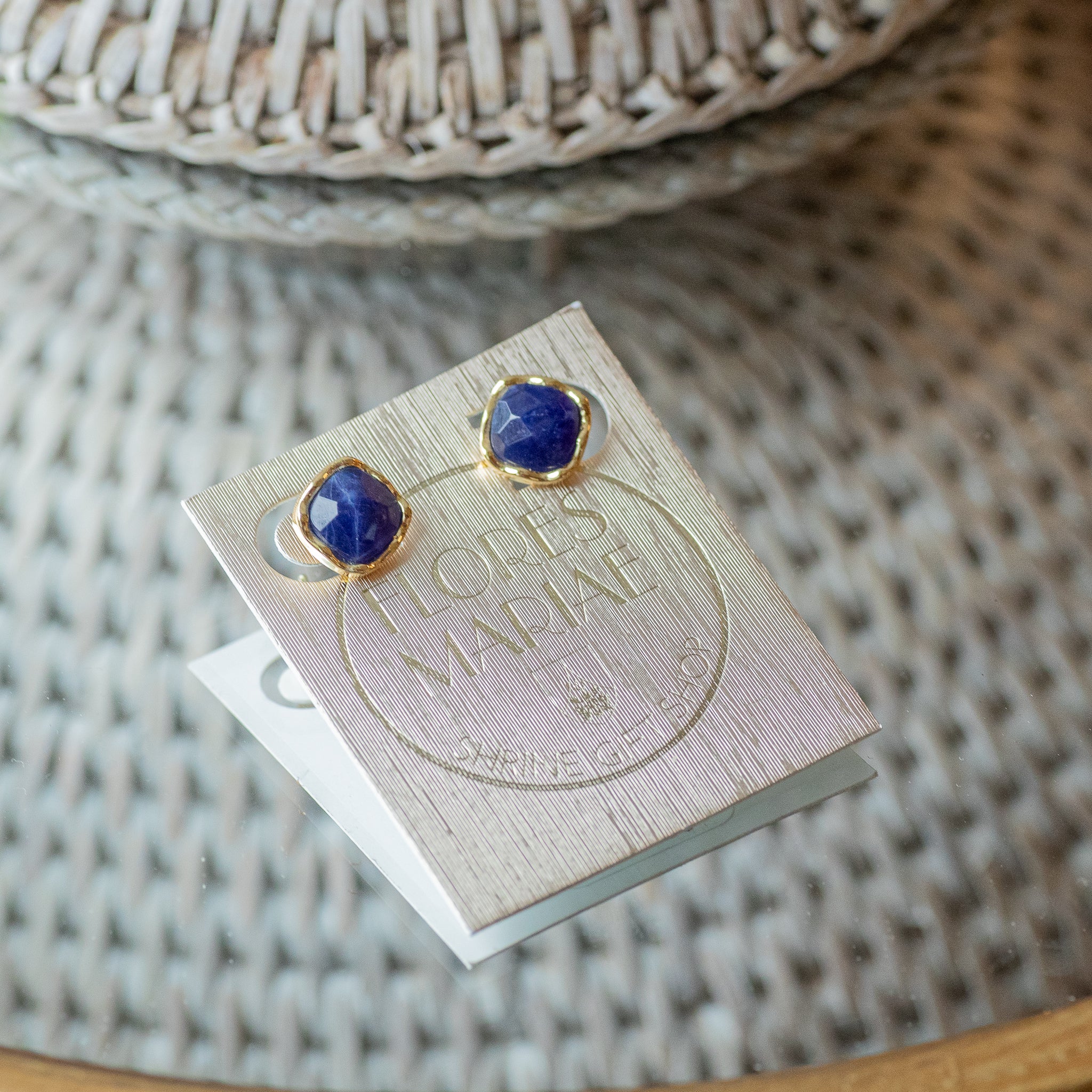 Sodalite Cushion Earrings