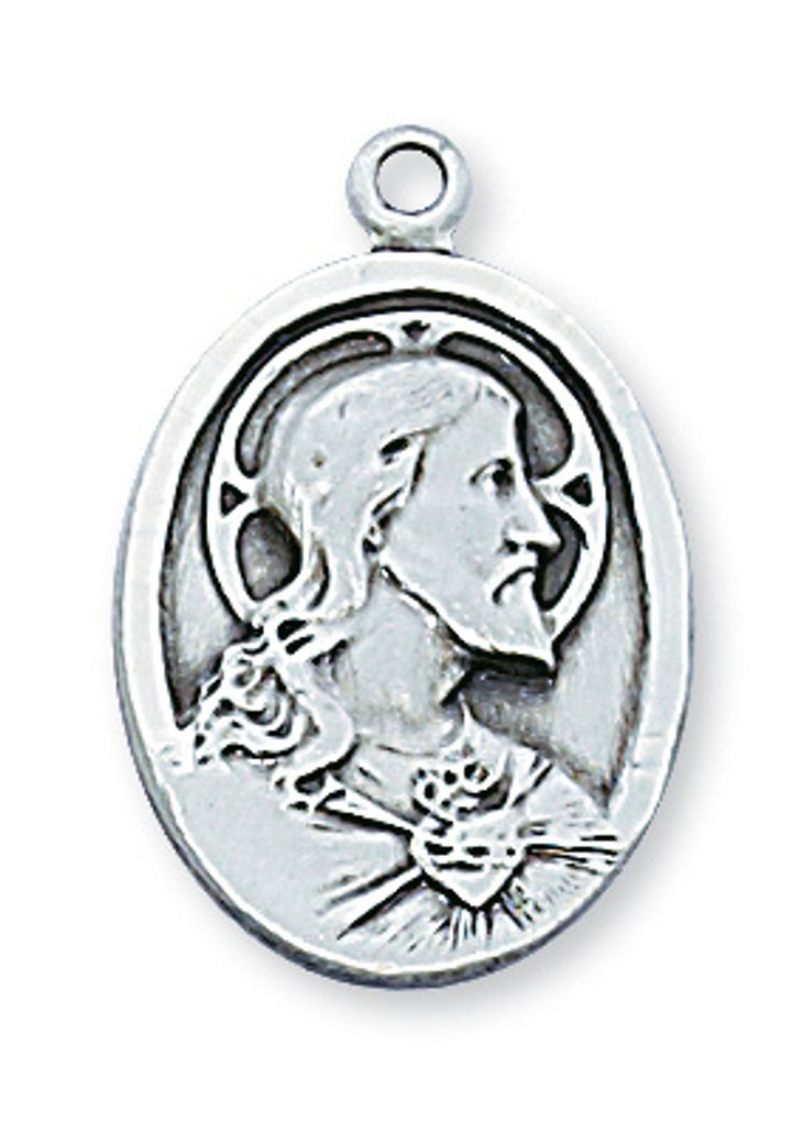 Pendant - Scapular - Sterling Silver - 20" Stainless Steel Chain