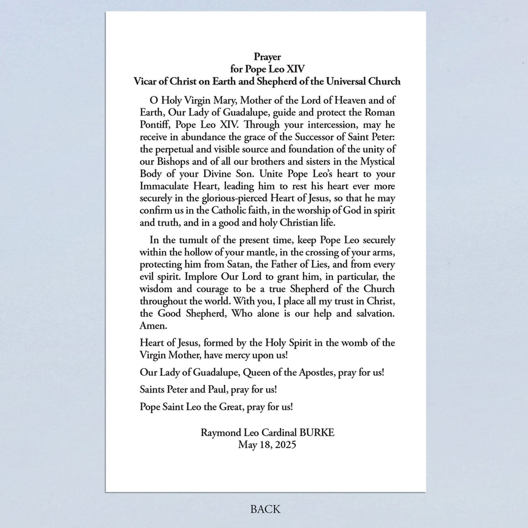 Prayer for Pope Leo XIV by Cardinal Burke