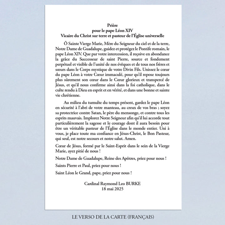 Prayer for Pope Leo XIV by Cardinal Burke
