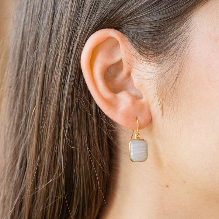 Blue Lace Agate Drop Earrings