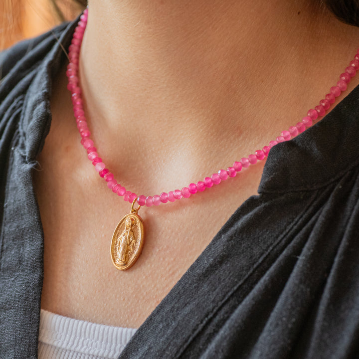 Pink Jade Necklace
