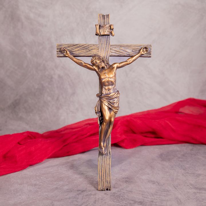 Antique Gold Wall Crucifix
