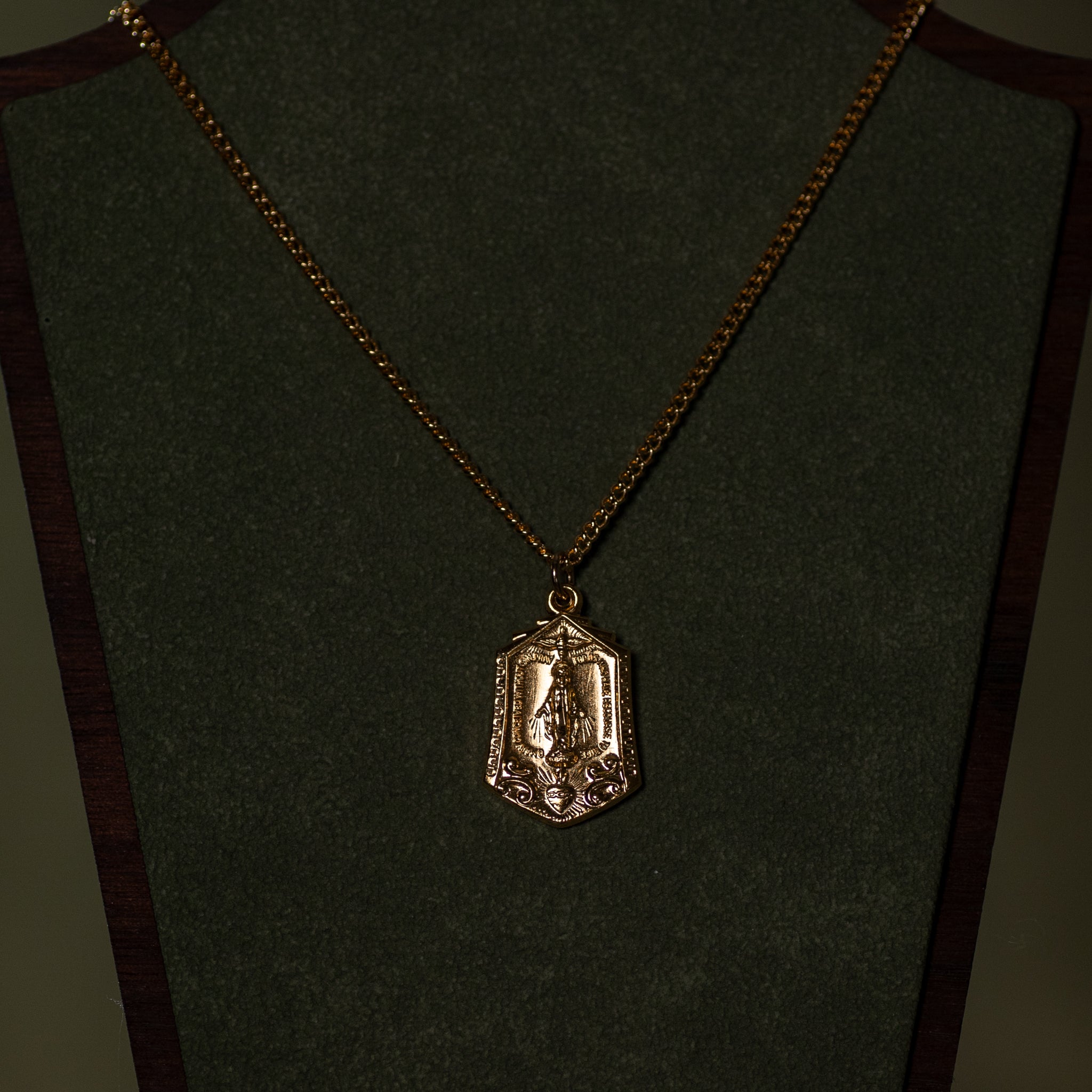Pendant - MM - Gold over Sterling Silver - 18" Gold Plated