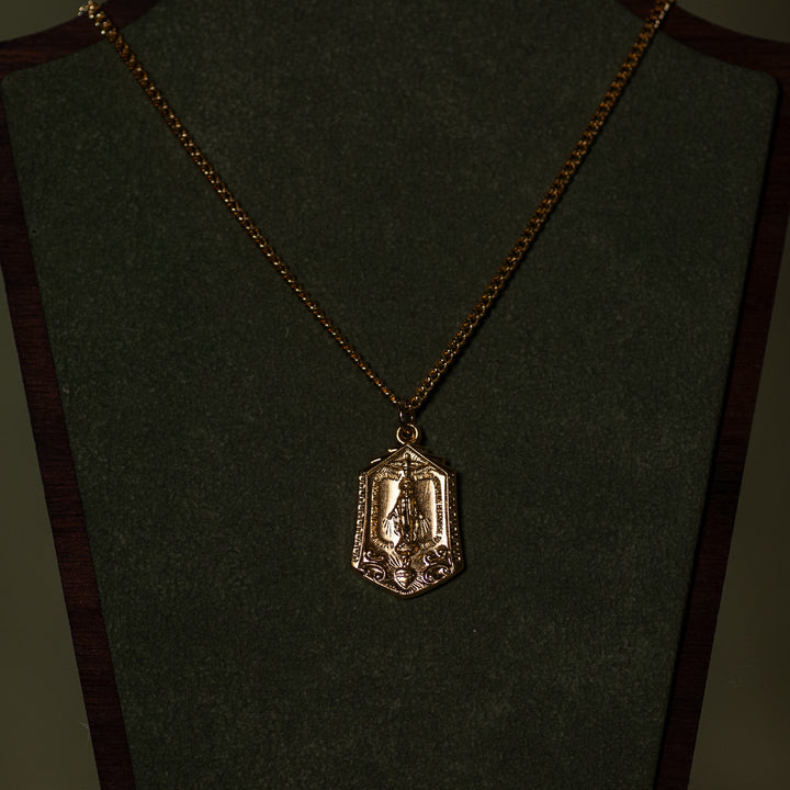 Pendant - MM - Gold over Sterling Silver - 18" Gold Plated
