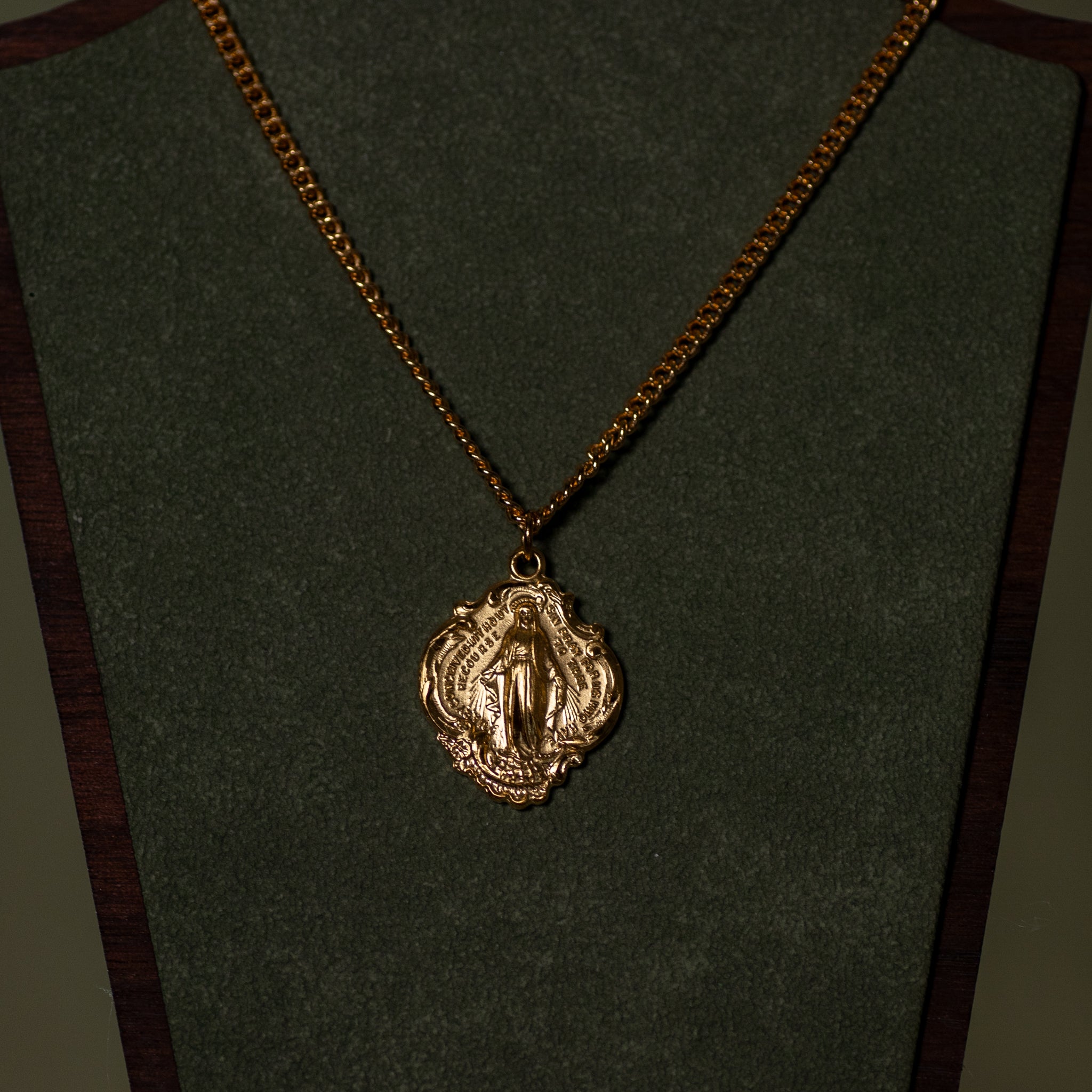 Pendant - MM - 16kt Gold over Sterling Silver - Small - Baroque - 24"