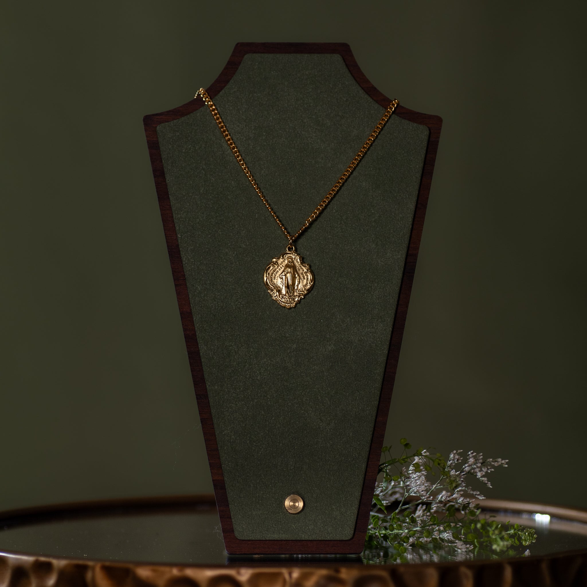 Pendant - MM - 16kt Gold over Sterling Silver - Small - Baroque - 24"