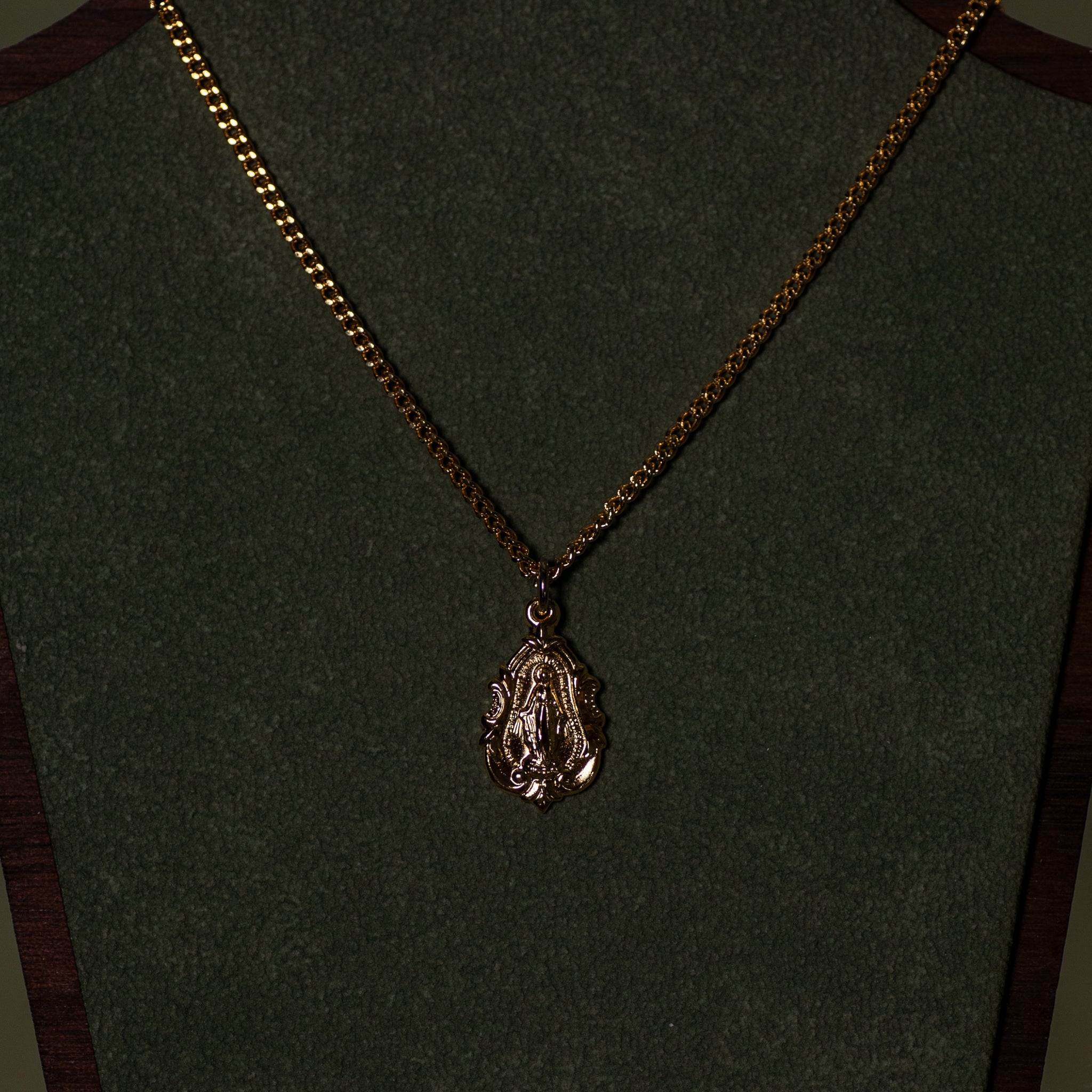 Pendant - MM - Baroque - Gold Over Sterling - 18"