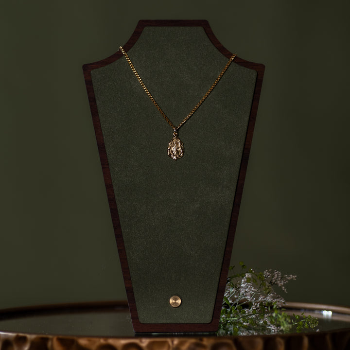 Pendant - MM - Baroque - Gold Over Sterling - 18"