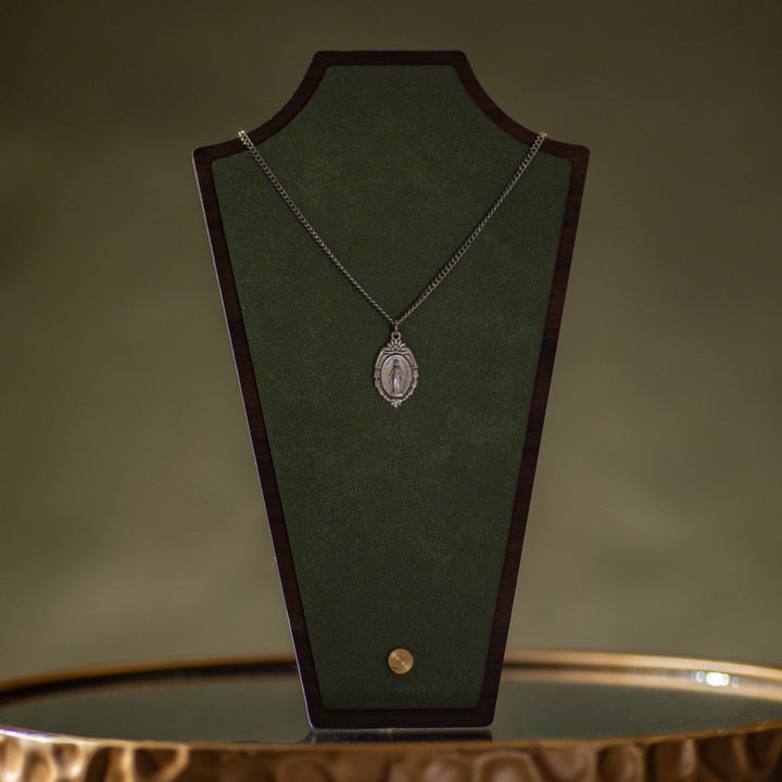 Pendant - MM - Sterling Silver Medal - 18" Stainless Steel Curb Chain