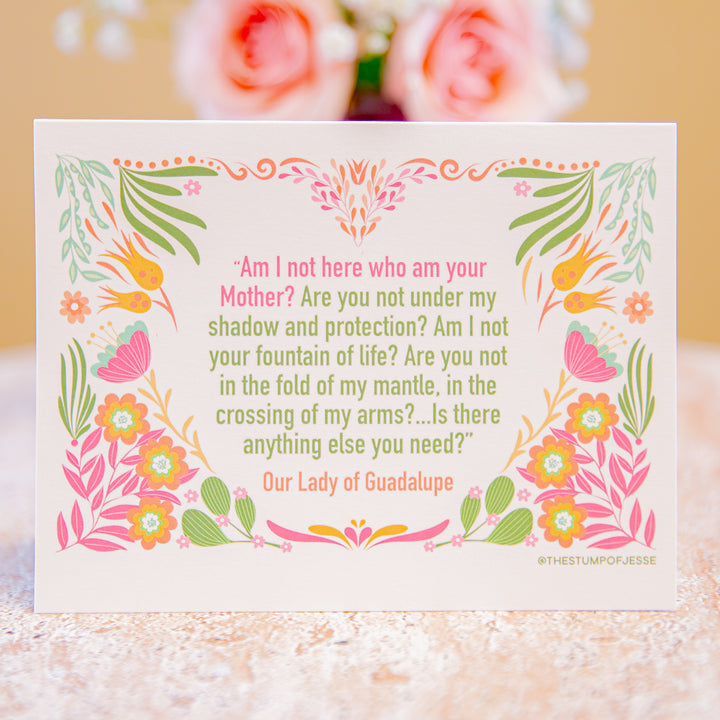 Our Lady of Guadalupe Floral Card