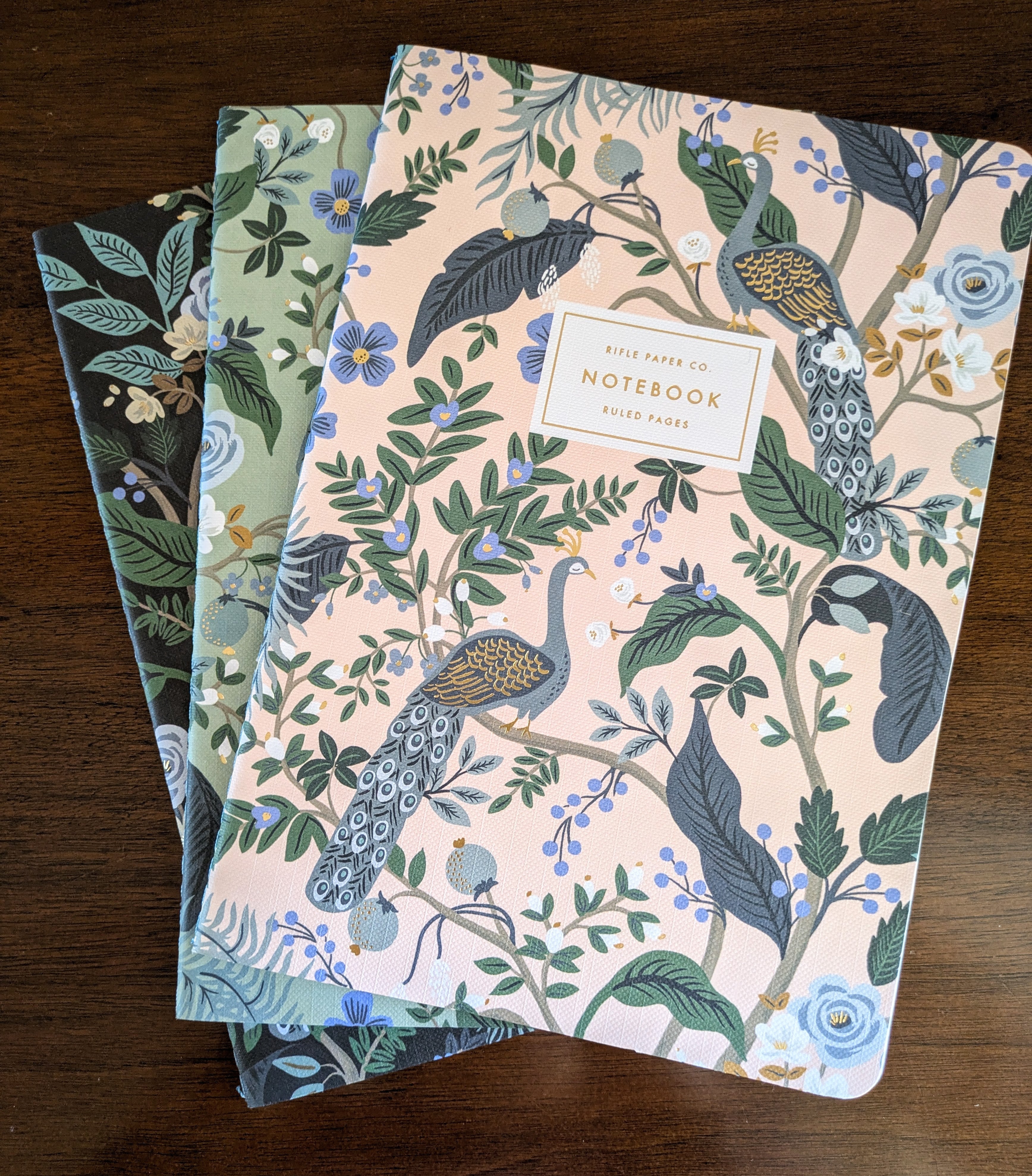 Notebooks - Set of 3 - Peacock
