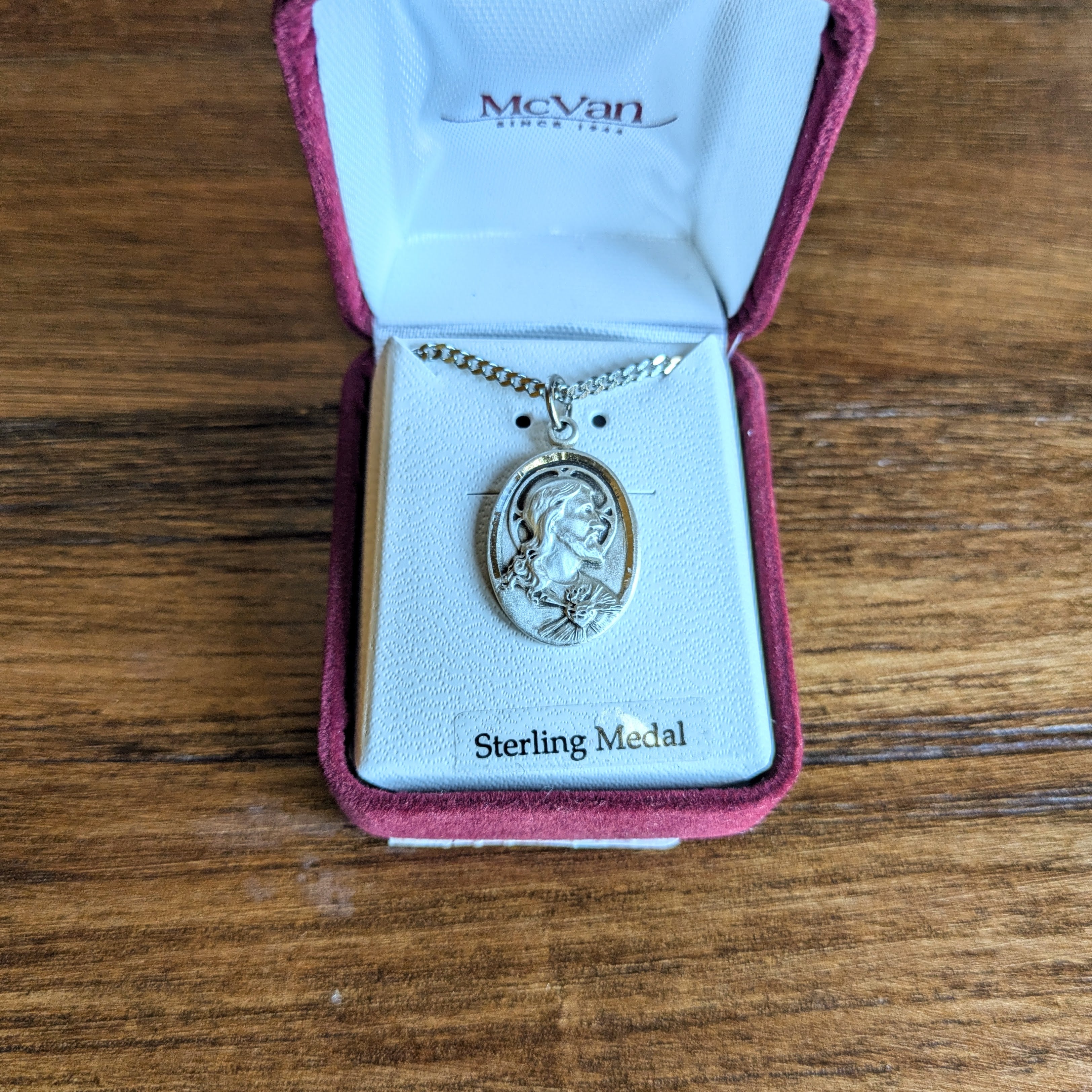 Pendant - Scapular - Sterling Silver - 20" Stainless Steel Chain