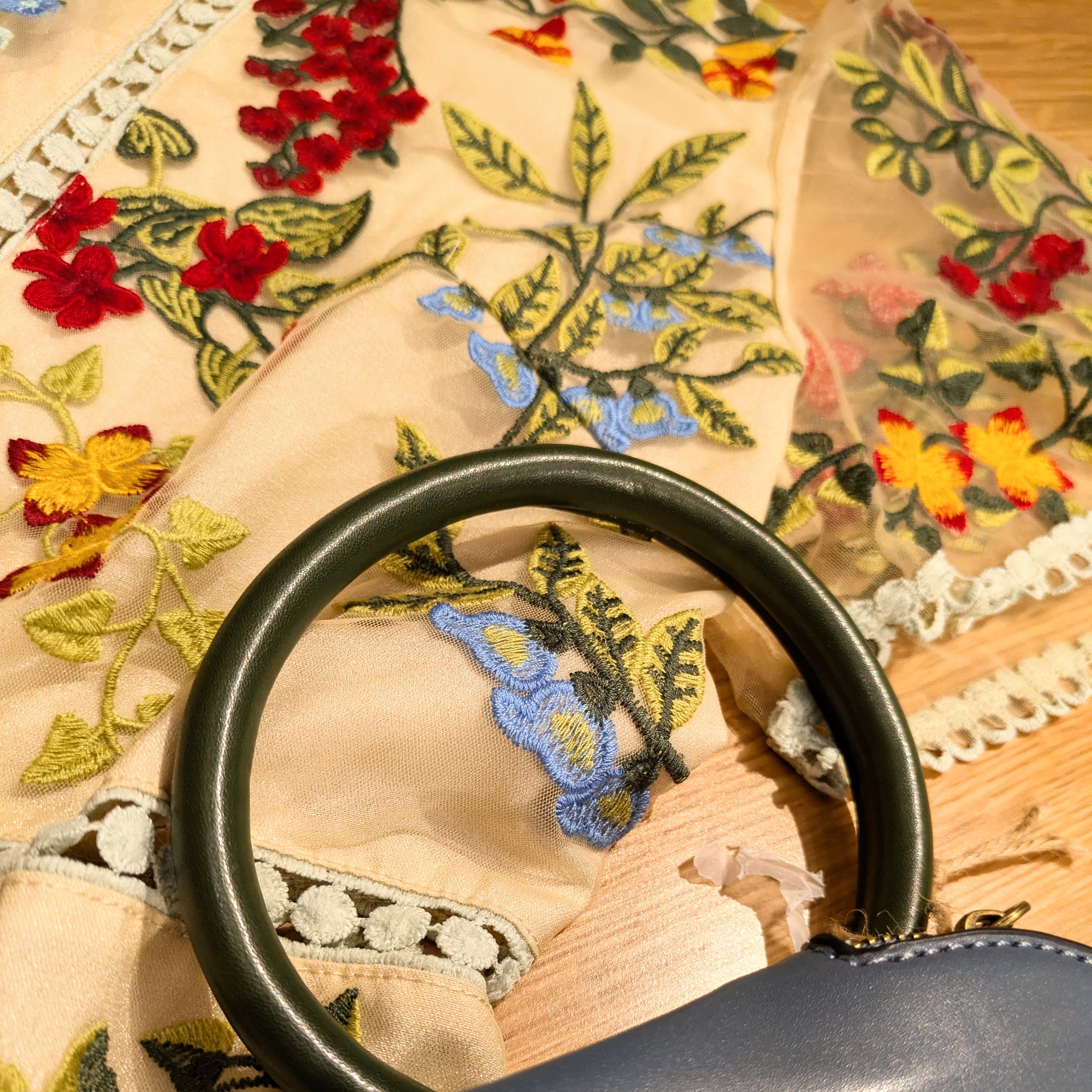 Dress - Floral Embroidered - Fishtail