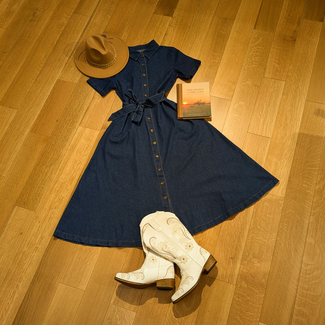 Dress - Denim - Navy Blue
