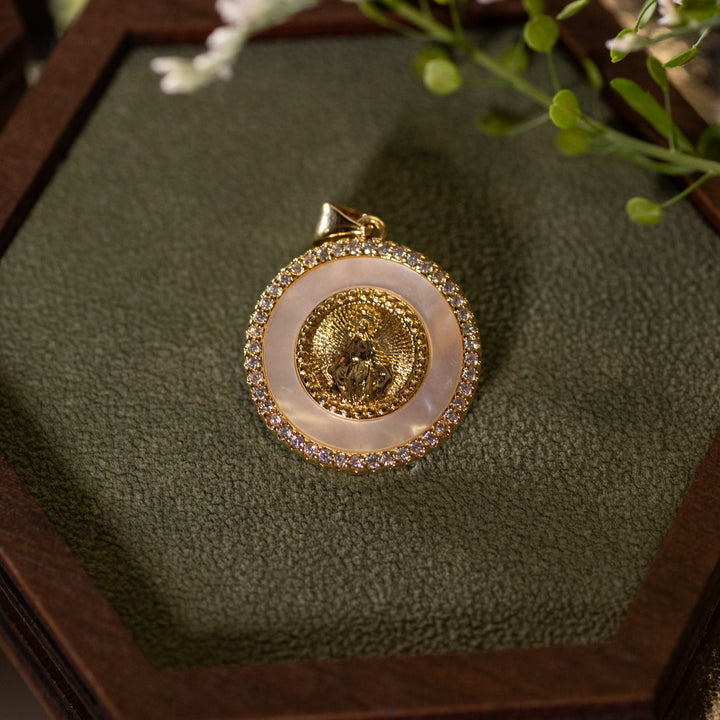Pendant - OLG - Shell Pearl - Round - 14k Gold Filled