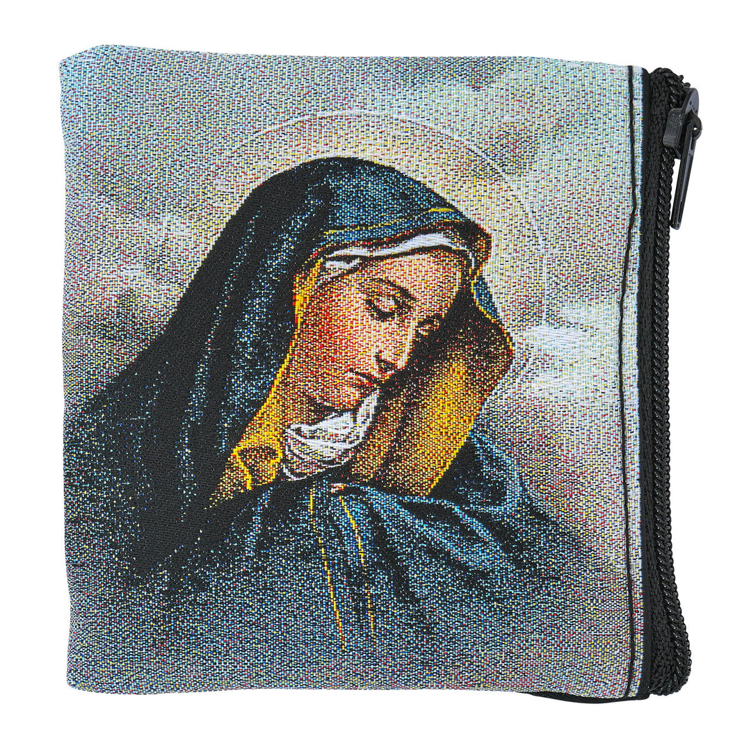 Rosary Case - OL Sorrows - Hand Woven