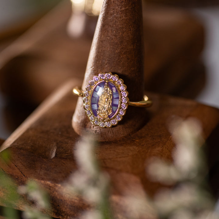 Ring - OLG - 14K Gold Filled - Purple - Cubic Zirconia