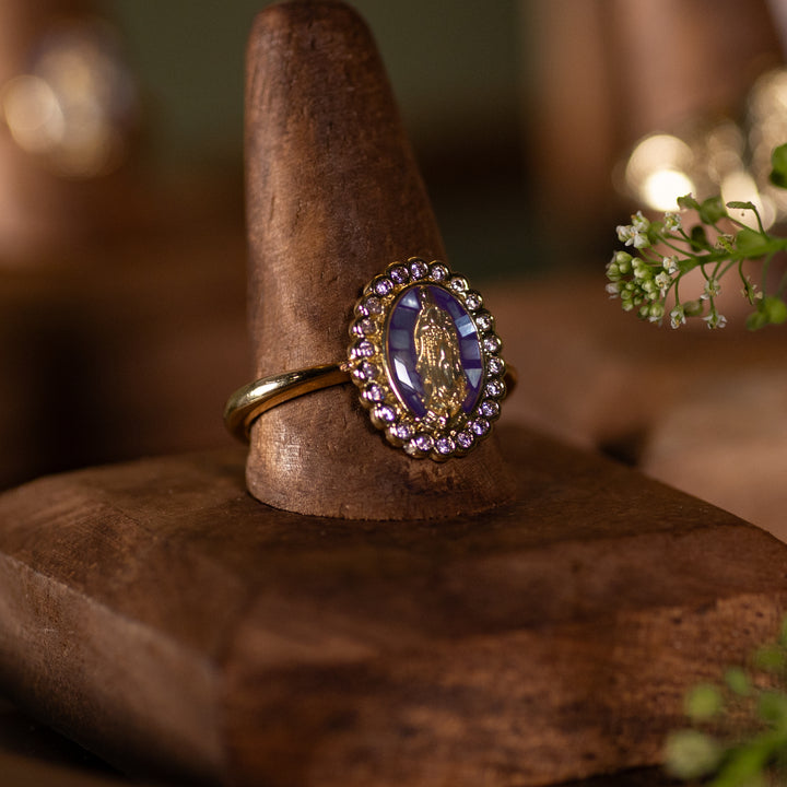 Ring - OLG - 14K Gold Filled - Purple - Cubic Zirconia