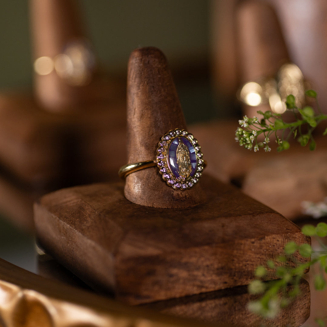 Ring - OLG - 14K Gold Filled - Purple - Cubic Zirconia