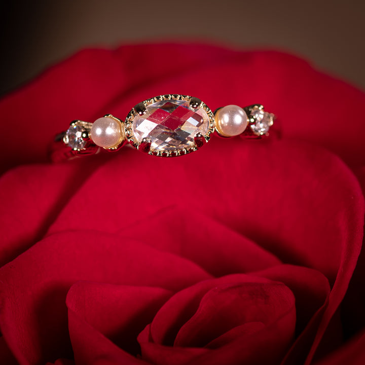 Crystal Pearl Ring
