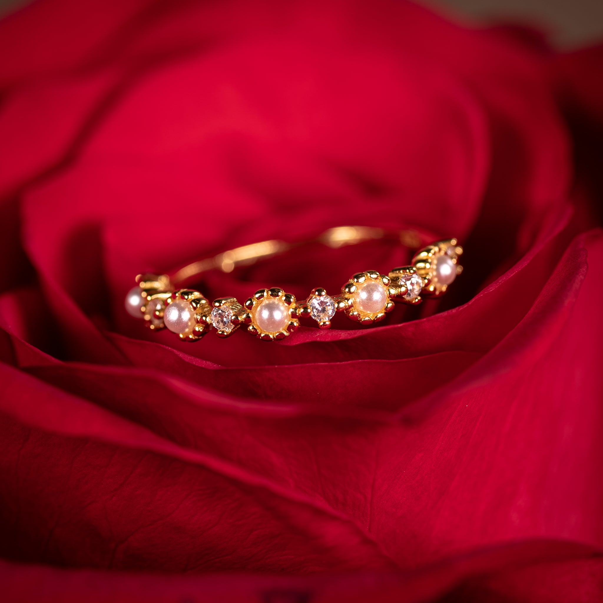 Pearl Cubic Zirconia Ring