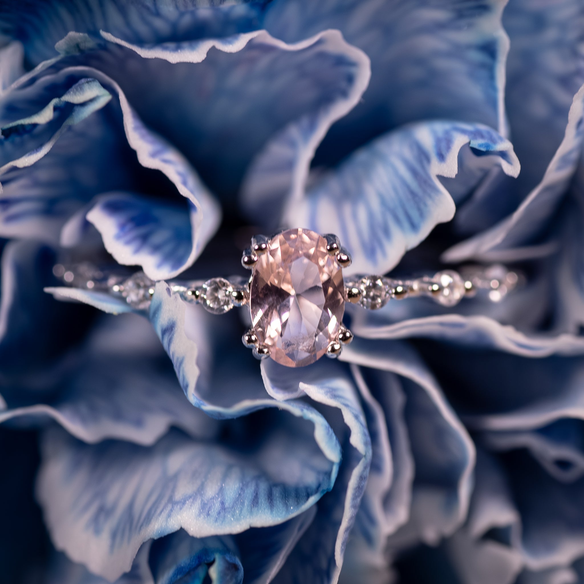 Silver Rose Quartz Ring