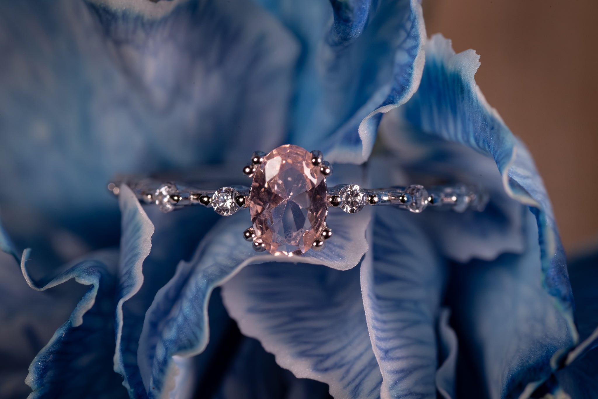 Silver Rose Quartz Ring